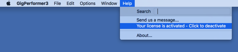 How to deactivate your licence of Gig Performer