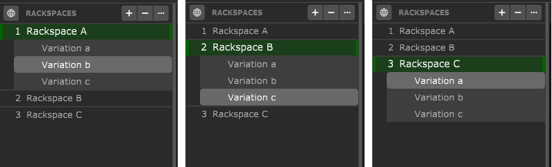 How are variations selected when no permanent program change is assigned