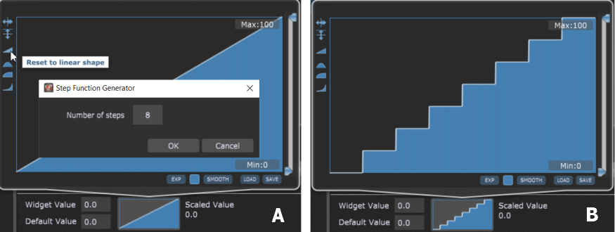 Step function generator in Live Performance host in Gig Performer