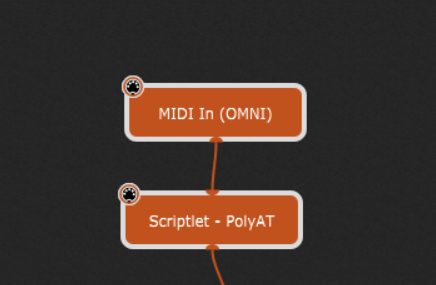 Gig Performer Poly Aftertouch converter Scriptlet