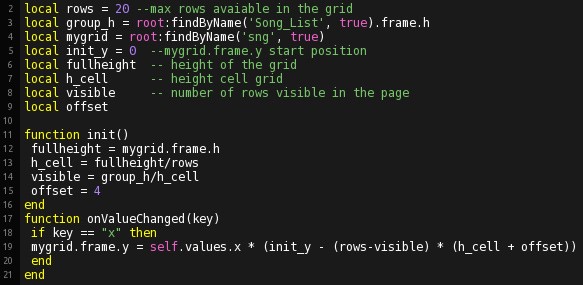 The script inside the scroll fader