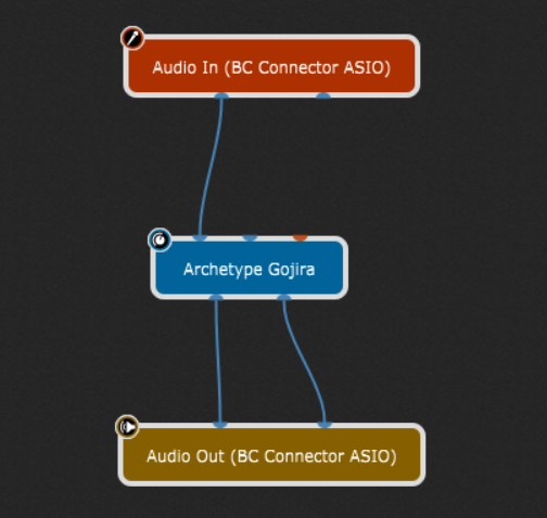 Second Instance of Gig Performer- VST plugin Archetype Gojira on Gig Performer VST host