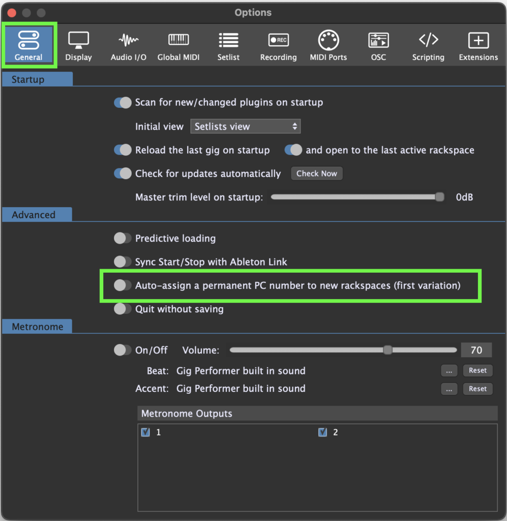 Auto assign permanent PC number to new rackspaces