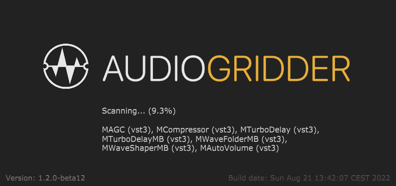 AudioGridder Plugin Scanning process