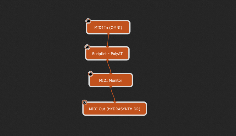 Gig Performer Poly Aftertouch converter Scriptlet