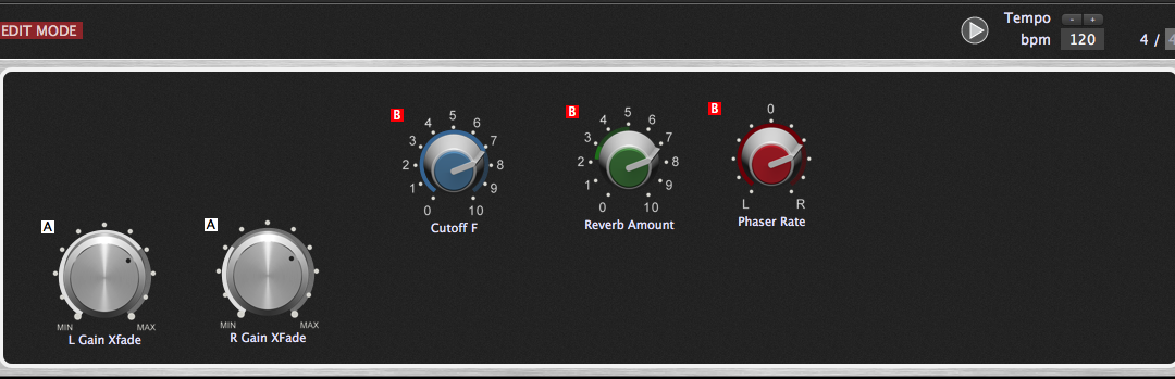 Controlling multiple parameters simultaneously with widget groups